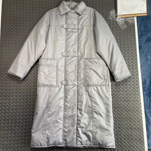 Vintage Sterling Stall Silver Goose Down Puffer Parka Jacket Coat Women Size 14